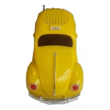 Caixa Som Portatil Fusca Taxi Bluetooth Fm Amarelo Ws1939bt