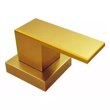 Acabamento Metal Gold Alavanca Quadrado - Deca Acabamento Fosco Cor Dourado Fosco