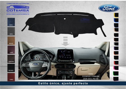 Cubretablero Ford Ecosport Titanium 2018 Al 2021 F82-eg Foto 5