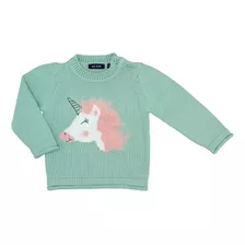 Sweater Niña Bubblegummers Dots Aqua 