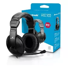 Fone De Ouvido Fortrek Headset C/mic Hsl-102 Preto