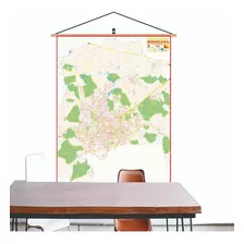 Mapa Município Cidade Sorocaba Banner Laminado Com Cordinha