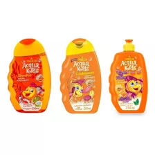 Kit Acqua Kids Cabelos Cacheados 3 Produtos - 250ml Cada