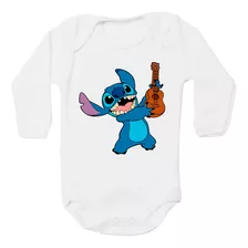 Body Manga Longa Bebê Bodie Lilo E Stich Cavaquinho