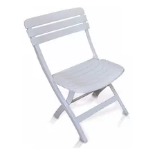 Cadeira Plástica Dobrável Ripada Branco