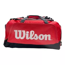 Bolso Deportivo Gym Entrenamiento Wilson B Viaje Hombre Muje Color Rojo Casual