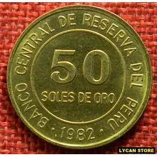 Moneda De 50 Soles De Oro 28mm. Coleccionable 1979-1983