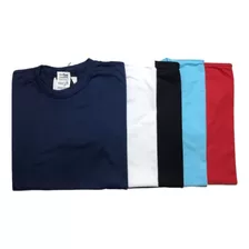 Kit 5 Camisetas Básicas Masculinas Gola Redonda Várias Cores