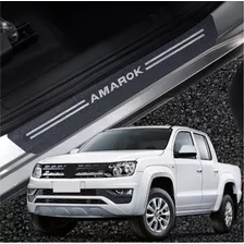 Soleira 8 Peças Volkswagen Amarok Cor Aço Escovado