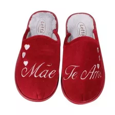 Pantufa Chinelo De Pano Leffa 776 Mãe Te Amo