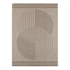 Tapete Eco Nature Organico 200x250 Sisal Sintetico Listrado Cor Marrom