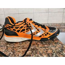 Zapatillas Hummel Celestial Court Talle 43 Naranja Y Negra