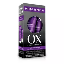 Shampoo 375ml + Condicionador 170ml Ox Liso Duradouro