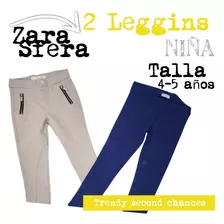 Leggings Niña Cafe Y Azul Marino. La Segunda Bazar