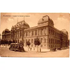 Montevideo - Facultad De Derecho Y Comercio Ca.1920. Tranvia