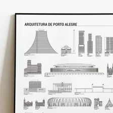 Pôster Arquitetura De Porto Alegre Por Ordem Tamanho - 60x42