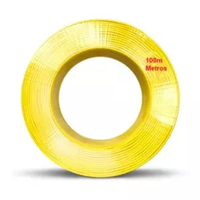 Cabo Fio Flexível 4mm Rolo 100mts Energia Eletrico Amarelo