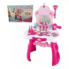 Set Tocador Mágico Princesas Maquillaje Niña Tocador Espejo