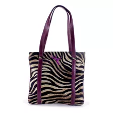 Bolsa Animal Print Y Morado Jaime Mascaró Original