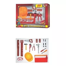 Kit Ferramentas De Brinquedo 20 Peças Capacete, Óculos Líder