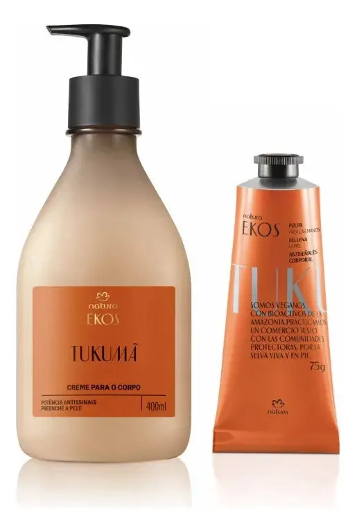 Kit Ekos Tukuma Antiseñales Corporal 400ml+crema 75g Natura