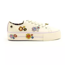 Tenis Blancos De Bt21 De Mujer Bloom.bt21 Loly In The Sky