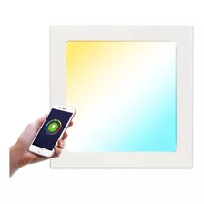 Plafon Led Rgb 24w Smart Inteligente Cuadrado Aplicar Blanco