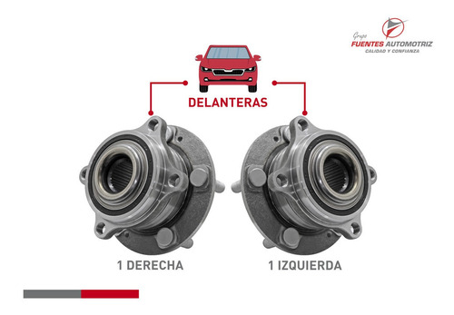 Kit 2 Maza Rueda Delant Izq Der Para Kia Sedona 2019 S/abs Foto 2