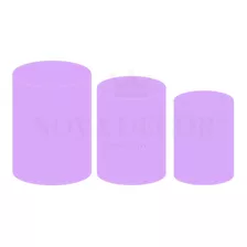 Trio Capas Para Mesas Cilindros Veste Facil Cor Candy Lilas 