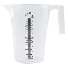 Copo Medidor Sem Tampa Plástico 1000ml (1l) Com Alça Cor Transparente