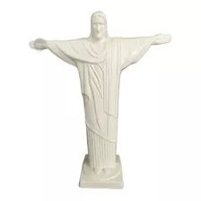 Estátua Cristo Redentor Em Fibra Artesanal 1 Metro Altura 