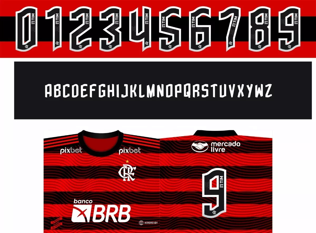 Vetor Font Camisa Flamengo 2022-23 +brinde Arte Caneca