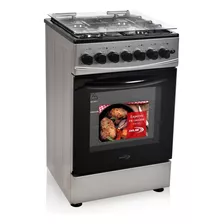 Cocina Delne Te 5540 S Combinada 4 Gas Horno Eléctrico, Gris