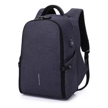 Mochila Antifurto Premium Kaka Trava Para iPad E Notebook Cor Azul-escuro