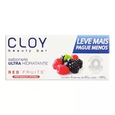 Sabonete Em Barra Ultra Hidratante Red Fruits Cloy Beauty Bar Caixa 480g 6 Unidades Leve Mais Pague Menos