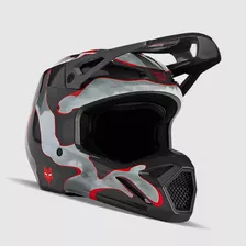 Casco Moto V1 Atlas Gris/rojo Fox