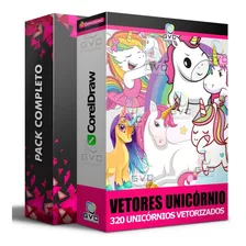 Pack Unicórnio 320 Desenhos Vetorizados Cdr Premium