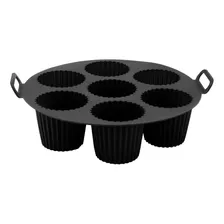 Forma Antiaderente De Silicone Cupcake Bolinho 7 Mini Bolos