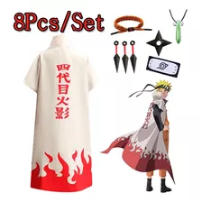 8 Unids/set Disfraz De Capa Manto Akatsuki Naruto Cosplay