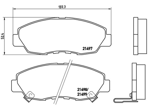 Balatas Delanteras/ Honda Accord Ex-r 1996-1997 Semimetlica Foto 2