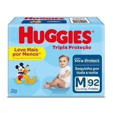 Fraldas Huggies Tripla Proteção Tam M - 92 Unidades