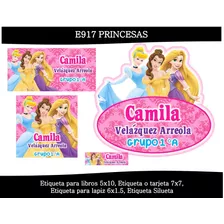 Etiqueta Escolar Princesas Kit Imprimible 