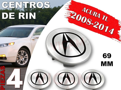 Kit De Centros De Rin Acura Tl 2008-2014 69 Mm (gris) Foto 2