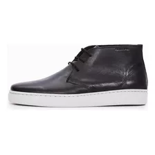 Zapatilla Botita De Cuero Negra Luderitz Hombre Boating