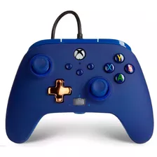 Controle Joystick Acco Brands Powera Enhanced Wired Controller Para Xbox Series X|s Advantage Lumectra Midnight Blue