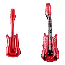 5 Globos Metálicos 46 Cm Guitarra Roja