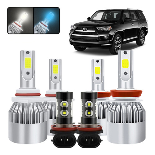 Kit De Focos Led 9005 H11 9006 Para Toyota 4runner 2006-2009 Toyota 4Runner