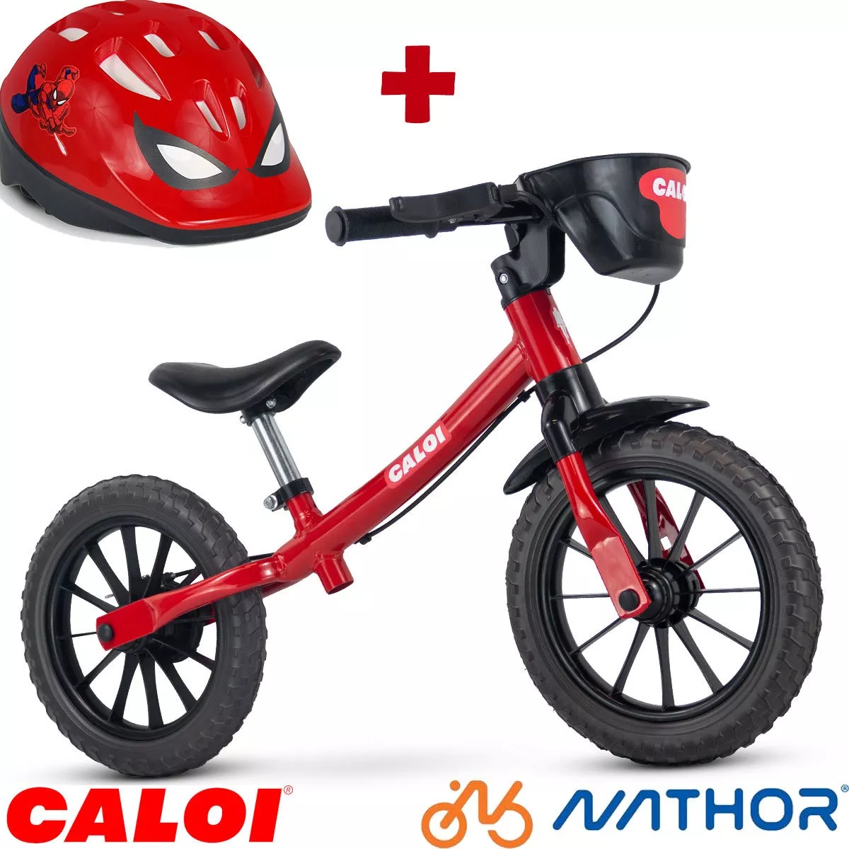 Kit Bicicleta De Equilíbrio Balance Caloi Aro 12 + Capacete