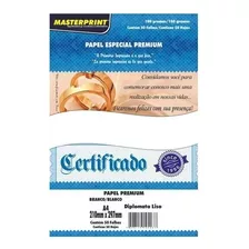 Papel Certificado Diplomata Opaline Liso 180g 50fls Especial Cor Branco