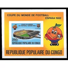 Mundial Fútbol - Congo '82 - Block Cartón Sin Dentar Yv Bf24